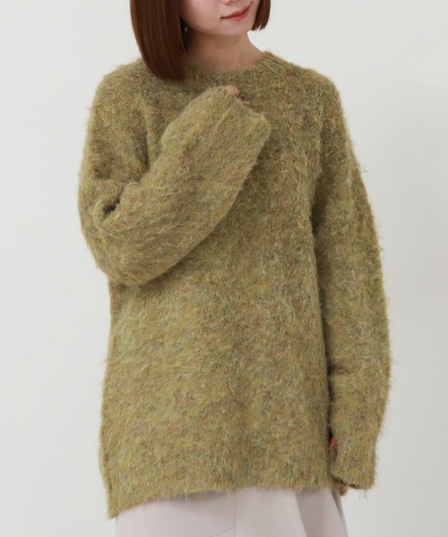 archives（アルシーヴ）の「シャギーミドルルーズニット（ニット/セーター・レディース・アイボリー/オレンジ/グレー/グリーン系その他・MEDIUM）」の20枚目の写真