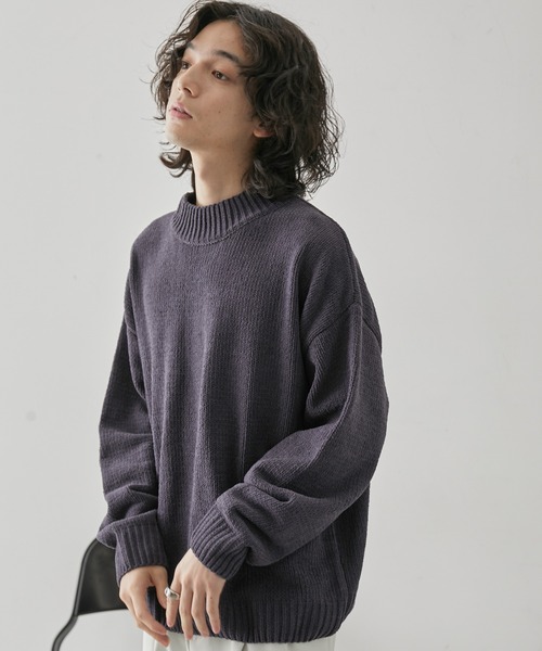  j.n.r.d（ジェー・エヌ・アール・ディー）の「j.n.r.d/モールモックネックプルオーバー（ニット/セーター・メンズ・ホワイト/チャコールグレー/ダークブラウン・L/LL/M）」の4枚目の写真