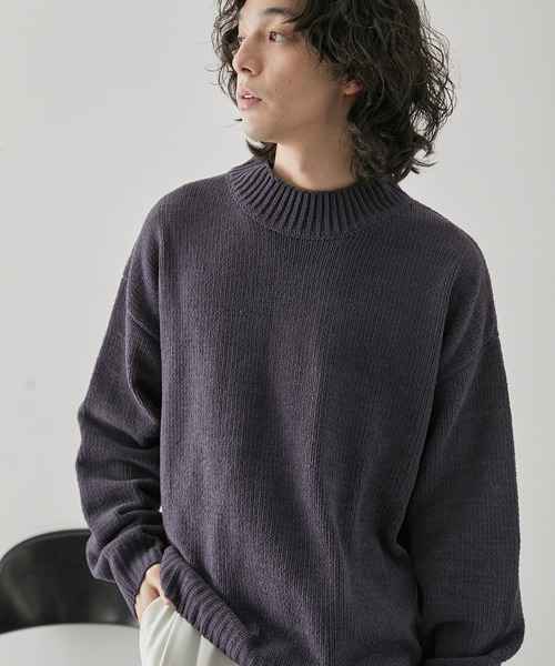  j.n.r.d（ジェー・エヌ・アール・ディー）の「j.n.r.d/モールモックネックプルオーバー（ニット/セーター・メンズ・ホワイト/チャコールグレー/ダークブラウン・L/LL/M）」の5枚目の写真