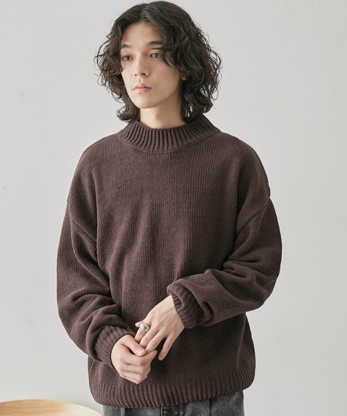  j.n.r.d（ジェー・エヌ・アール・ディー）の「j.n.r.d/モールモックネックプルオーバー（ニット/セーター・メンズ・ホワイト/チャコールグレー/ダークブラウン・L/LL/M）」の9枚目の写真