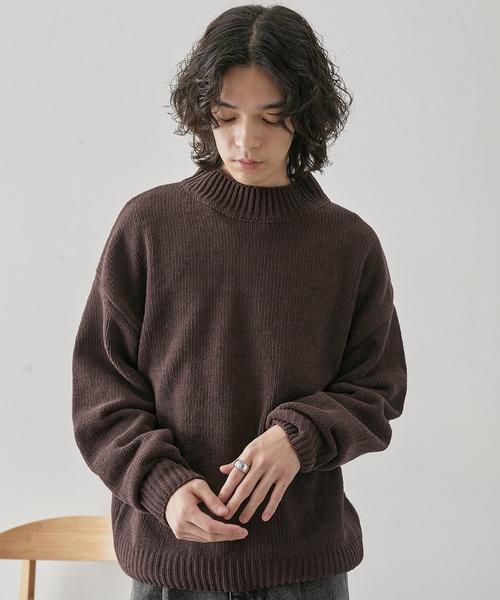  j.n.r.d（ジェー・エヌ・アール・ディー）の「j.n.r.d/モールモックネックプルオーバー（ニット/セーター・メンズ・ホワイト/チャコールグレー/ダークブラウン・L/LL/M）」の10枚目の写真