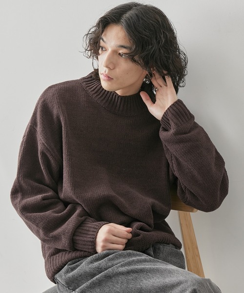  j.n.r.d（ジェー・エヌ・アール・ディー）の「j.n.r.d/モールモックネックプルオーバー（ニット/セーター・メンズ・ホワイト/チャコールグレー/ダークブラウン・L/LL/M）」の11枚目の写真