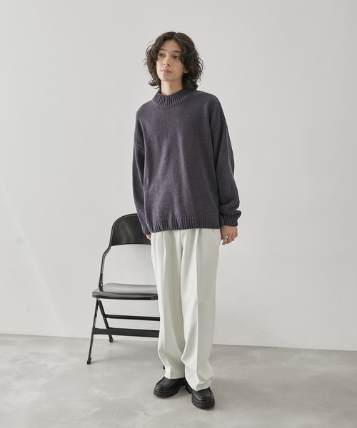  j.n.r.d（ジェー・エヌ・アール・ディー）の「j.n.r.d/モールモックネックプルオーバー（ニット/セーター・メンズ・ホワイト/チャコールグレー/ダークブラウン・L/LL/M）」の13枚目の写真