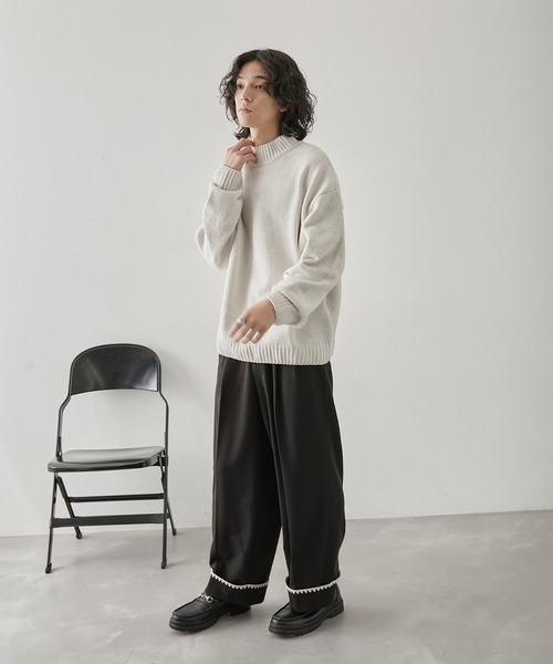  j.n.r.d（ジェー・エヌ・アール・ディー）の「j.n.r.d/モールモックネックプルオーバー（ニット/セーター・メンズ・ホワイト/チャコールグレー/ダークブラウン・L/LL/M）」の15枚目の写真