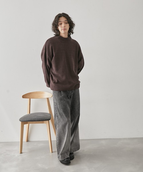  j.n.r.d（ジェー・エヌ・アール・ディー）の「j.n.r.d/モールモックネックプルオーバー（ニット/セーター・メンズ・ホワイト/チャコールグレー/ダークブラウン・L/LL/M）」の16枚目の写真