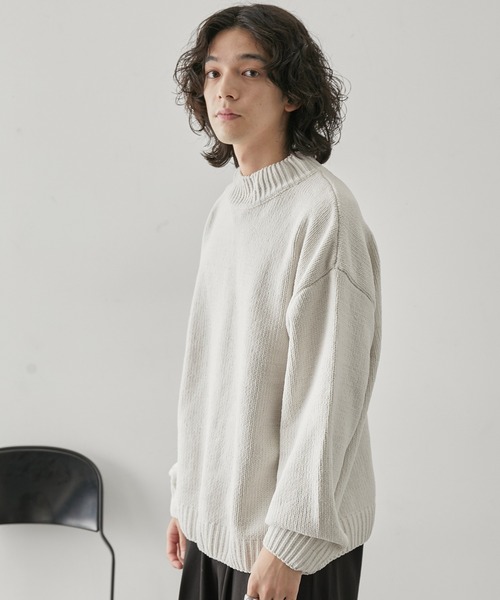  j.n.r.d（ジェー・エヌ・アール・ディー）の「j.n.r.d/モールモックネックプルオーバー（ニット/セーター・メンズ・ホワイト/チャコールグレー/ダークブラウン・L/LL/M）」の18枚目の写真