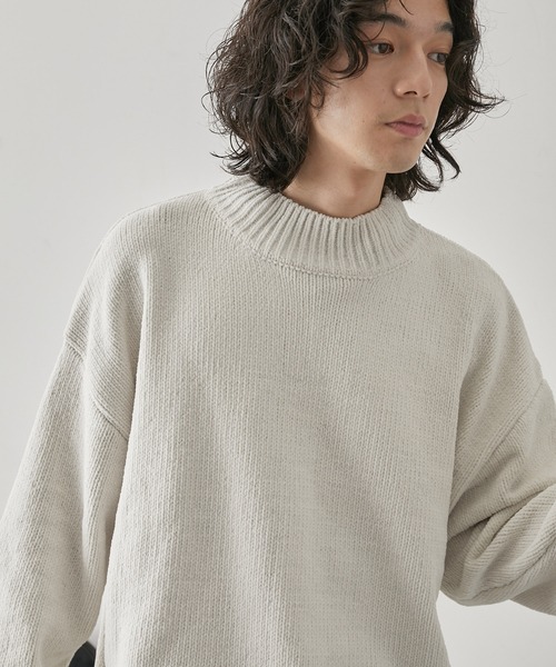  j.n.r.d（ジェー・エヌ・アール・ディー）の「j.n.r.d/モールモックネックプルオーバー（ニット/セーター・メンズ・ホワイト/チャコールグレー/ダークブラウン・L/LL/M）」の20枚目の写真