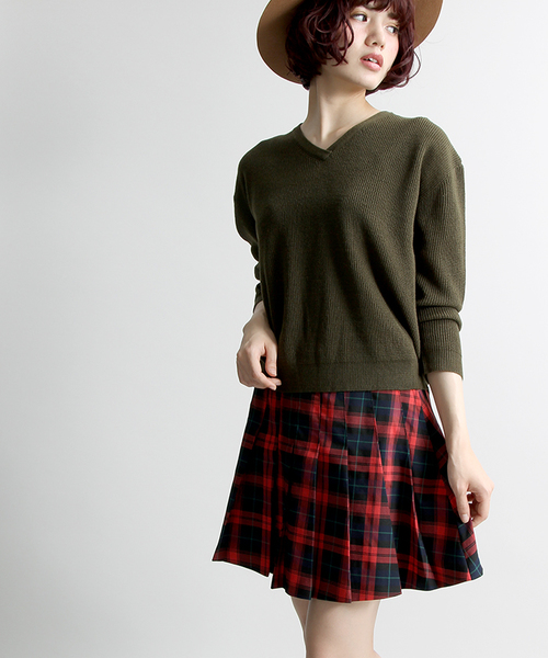 WEGO(ウィゴー)の「WEGO/チェックプリーツスカート(スカート・レディース・グリーン系その他/ブルー系その他/レッド系その他/ホワイト系その他・FREE)」の4枚目の写真