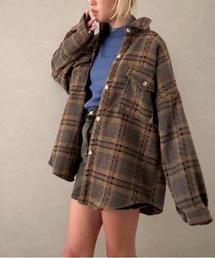 SpRay（スプレイ）の「エコウールチェックビッグシャツ（シャツ/ブラウス・レディース）」