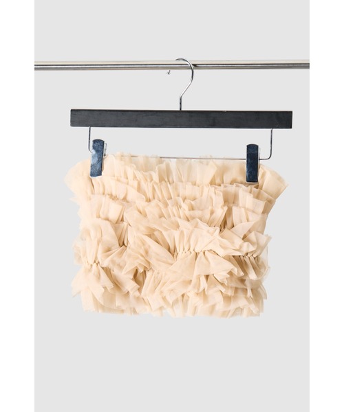 ottilie（オティーリエ）の「ottilie ボリュームフラッフィーバンドゥビスチェ（Tシャツ/カットソー・レディース・ブラック/ベージュ/グリーン・FREE）」の2枚目の写真