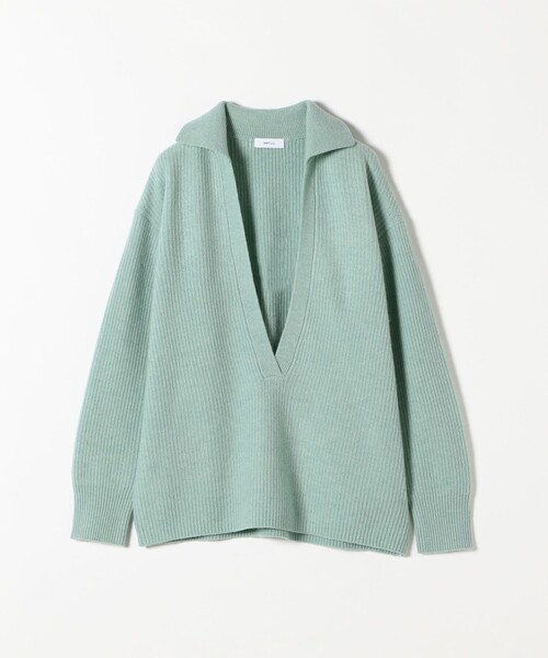 SHIPS any(シップス エニィ)の「【WEB限定】SHIPS any: AQUA カシミヤ ミックス Vネック ルーズ ニット プルオーバー(ニット/セーター・レディース・チャコールグレー/ベージュ/ライトグリーン/ラベンダー・ONE SIZE)」の7枚目の写真