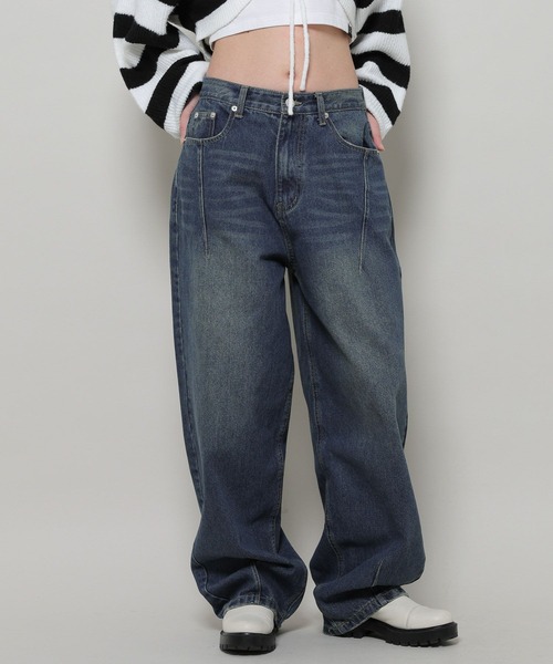 AVANDRESS（アバンドレス ）の「AVANDRESS／ピンタックデニム 2106256（デニムパンツ・レディース・グリーン/ブラック/ライトブルー・X-SMALL/SMALL）」の3枚目の写真