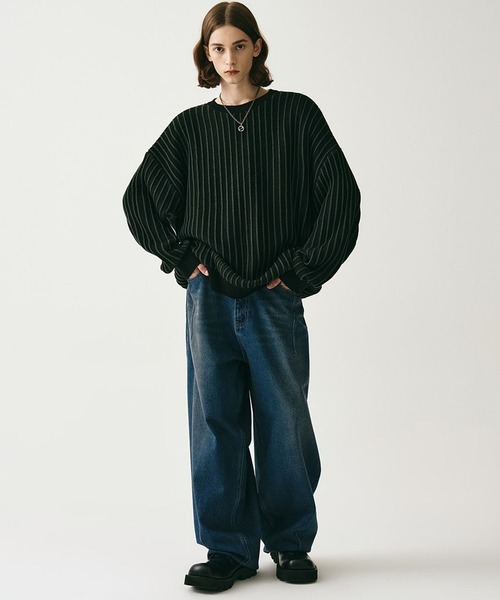 AVANDRESS（アバンドレス ）の「AVANDRESS／ピンタックデニム 2106256（デニムパンツ・レディース・グリーン/ブラック/ライトブルー・X-SMALL/SMALL）」の4枚目の写真