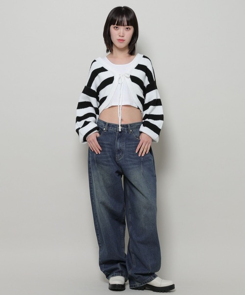 AVANDRESS（アバンドレス ）の「AVANDRESS／ピンタックデニム 2106256（デニムパンツ・レディース・グリーン/ブラック/ライトブルー・X-SMALL/SMALL）」の22枚目の写真