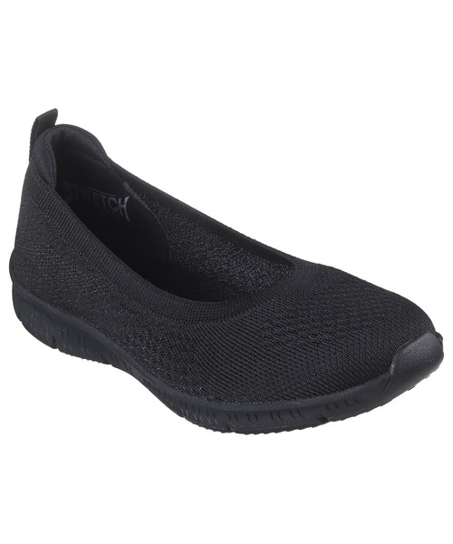 SKECHERS（スケッチャーズ）の「SKECHERS BE-COOL-BREEZY DAZE / スケッチャーズ ビークール ブリージーデイズ（パンプス・レディース・ブラック/ナチュラル・23cm/22.5cm/23.5cm/24cm/24.5cm/25cm）」の2枚目の写真