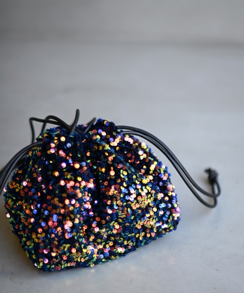 Marient（マリエント）の「2WAYスパンコール巾着BAG（ショルダーバッグ・レディース・シルバー/ブラック/マルチ・FREE）」の9枚目の写真