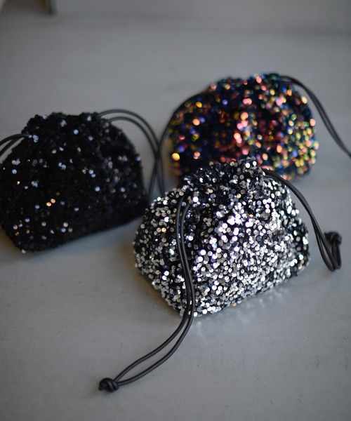 Marient（マリエント）の「2WAYスパンコール巾着BAG（ショルダーバッグ・レディース・シルバー/ブラック/マルチ・FREE）」の11枚目の写真