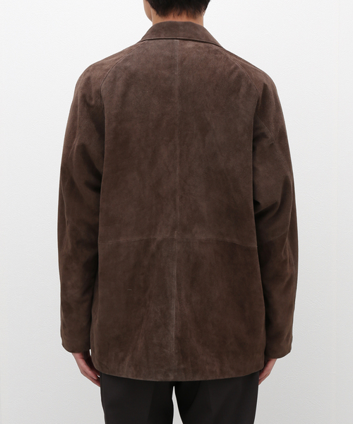 EDIFICE（エディフィス）の「ゴート スエード ホスピタル ジャケット（テーラードジャケット・メンズ・ネイビー/ブラウン・MEDIUM/LARGE）」の6枚目の写真