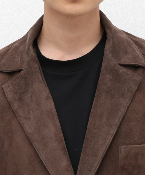 EDIFICE（エディフィス）の「ゴート スエード ホスピタル ジャケット（テーラードジャケット・メンズ・ネイビー/ブラウン・MEDIUM/LARGE）」の7枚目の写真