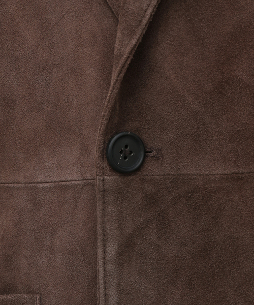 EDIFICE（エディフィス）の「ゴート スエード ホスピタル ジャケット（テーラードジャケット・メンズ・ネイビー/ブラウン・MEDIUM/LARGE）」の12枚目の写真
