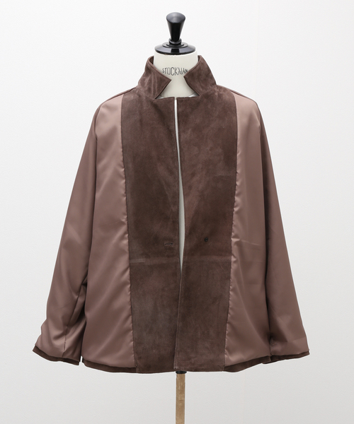 EDIFICE（エディフィス）の「ゴート スエード ホスピタル ジャケット（テーラードジャケット・メンズ・ネイビー/ブラウン・MEDIUM/LARGE）」の15枚目の写真