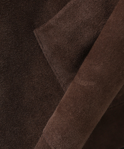 EDIFICE（エディフィス）の「ゴート スエード ホスピタル ジャケット（テーラードジャケット・メンズ・ネイビー/ブラウン・MEDIUM/LARGE）」の18枚目の写真