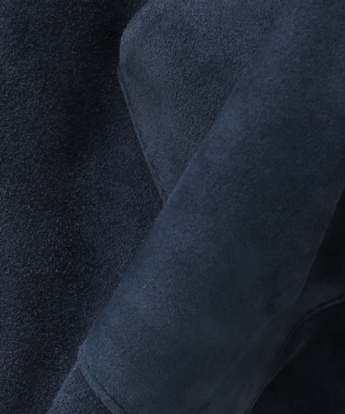 EDIFICE（エディフィス）の「ゴート スエード ホスピタル ジャケット（テーラードジャケット・メンズ・ネイビー/ブラウン・MEDIUM/LARGE）」の19枚目の写真