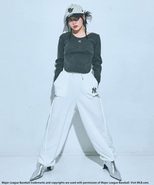 BACK TO THE FIELD(バック トゥー ザ フィールド)の「【MLB】サイドカッティングスウェットパンツ(スウェットパンツ・レディース・グレー/ブラック/ブラウン/ホワイト・FREE)」の5枚目の写真