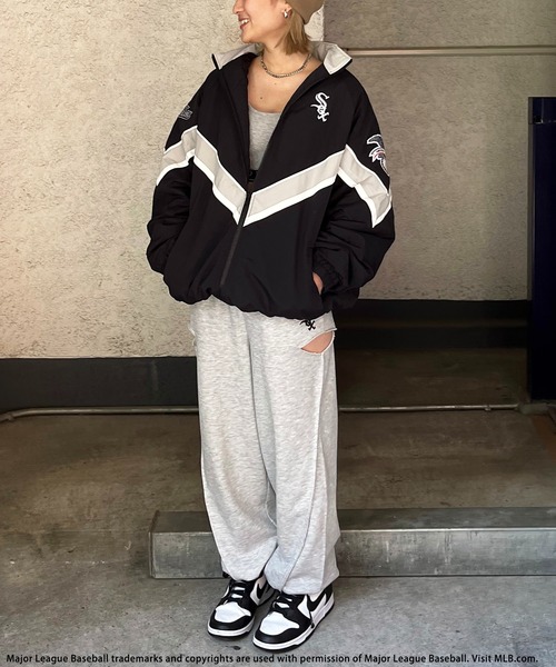 BACK TO THE FIELD(バック トゥー ザ フィールド)の「【MLB】サイドカッティングスウェットパンツ(スウェットパンツ・レディース・グレー/ブラック/ブラウン/ホワイト・FREE)」の13枚目の写真