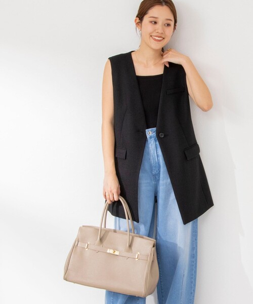 NOLLEY’S Sophi(ノーリーズソフィ)の「ウォッシャブルスラブツイードジレ(ベスト・レディース・オフホワイト/ブラック・38)」の20枚目の写真