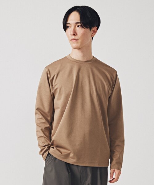 EDIFICE（エディフィス）の「40ゲージ ダブルフェイス ロングスリーブTシャツ（Tシャツ/カットソー・メンズ・ネイビー/ホワイト/キャメル・SMALL/MEDIUM/LARGE）」の9枚目の写真