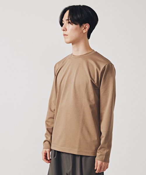 EDIFICE（エディフィス）の「40ゲージ ダブルフェイス ロングスリーブTシャツ（Tシャツ/カットソー・メンズ・ネイビー/ホワイト/キャメル・SMALL/MEDIUM/LARGE）」の4枚目の写真