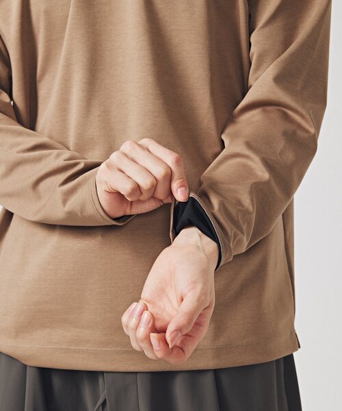 EDIFICE（エディフィス）の「40ゲージ ダブルフェイス ロングスリーブTシャツ（Tシャツ/カットソー・メンズ・ネイビー/ホワイト/キャメル・SMALL/MEDIUM/LARGE）」の6枚目の写真