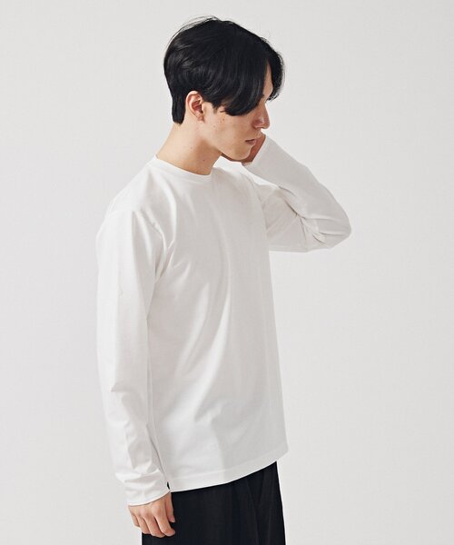 EDIFICE（エディフィス）の「40ゲージ ダブルフェイス ロングスリーブTシャツ（Tシャツ/カットソー・メンズ・ネイビー/ホワイト/キャメル・SMALL/MEDIUM/LARGE）」の13枚目の写真