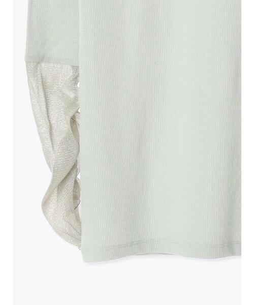 Te chichi(テチチ)の「シャーリングチュール袖切替リブトップス(Tシャツ/カットソー・レディース・ミント/ベージュ/グレー・F)」の12枚目の写真