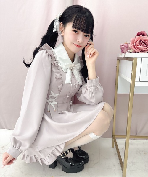 ROJITA（ロジータ）の「Wスピンドルセットアップ（セットアップ・レディース・ブルー/ピンク/ブラック・FREE）」の3枚目の写真