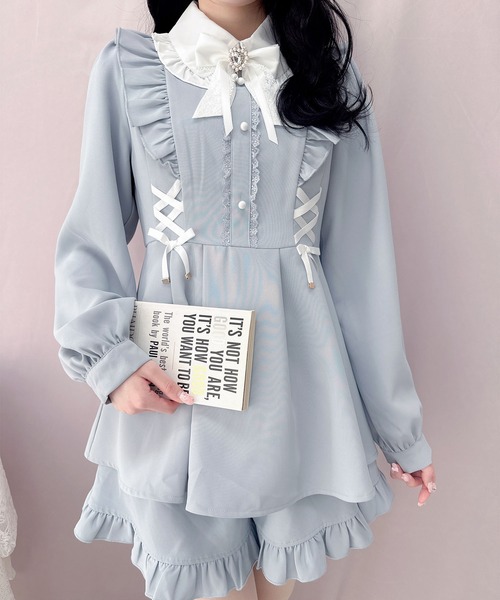 ROJITA（ロジータ）の「Wスピンドルセットアップ（セットアップ・レディース・ブルー/ピンク/ブラック・FREE）」の2枚目の写真