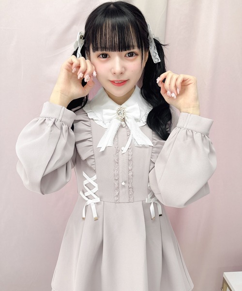 ROJITA（ロジータ）の「Wスピンドルセットアップ（セットアップ・レディース・ブルー/ピンク/ブラック・FREE）」の6枚目の写真