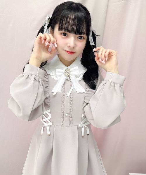 ROJITA（ロジータ）の「Wスピンドルセットアップ（セットアップ・レディース・ブルー/ピンク/ブラック・FREE）」の5枚目の写真