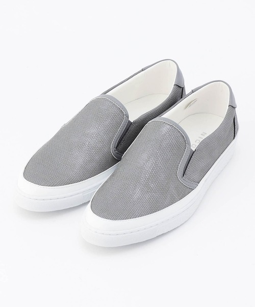 MONSIEUR NICOLE(ムッシュニコル)の「メタリックメランジ スリップオン(スリッポン・メンズ・グレー/ブラック・27.5cm/26.5cm/25.5cm)」の2枚目の写真