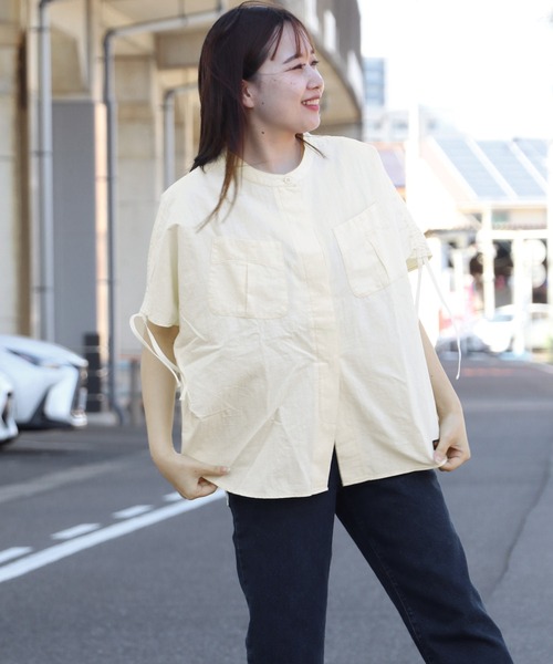 KRIFF MAYER Lady's Collection(クリフメイヤーレディースコレクション)の「ミリタリーモモンガシャツ(シャツ/ブラウス・レディース・カーキ/サックスブルー/オレンジ/ナチュラル/チャコール・LARGE/MEDIUM)」の3枚目の写真