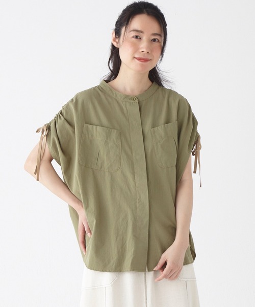 KRIFF MAYER Lady's Collection(クリフメイヤーレディースコレクション)の「ミリタリーモモンガシャツ(シャツ/ブラウス・レディース・カーキ/サックスブルー/オレンジ/ナチュラル/チャコール・LARGE/MEDIUM)」の1枚目の写真