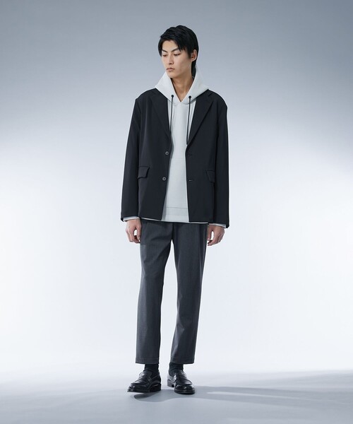 UNITED TOKYO（ユナイテッドトウキョウ）の「Aero ダンボールパーカー（パーカー・メンズ・ネイビー/ライトベージュ/グレイッシュベージュ/ブラック・3/2/1）」の8枚目の写真