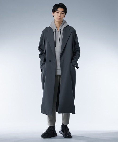 UNITED TOKYO（ユナイテッドトウキョウ）の「Aero ダンボールパーカー（パーカー・メンズ・ネイビー/ライトベージュ/グレイッシュベージュ/ブラック・3/2/1）」の21枚目の写真