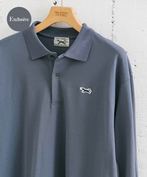 URBAN RESEARCH DOORS（アーバンリサーチドアーズ）の「『別注』PENNEYS×DOORS　THE FOX 鹿の子ロングスリーブ ポロ（ポロシャツ・メンズ・ブルー系その他/ネイビー/ホワイト・MEDIUM/LARGE）」の3枚目の写真