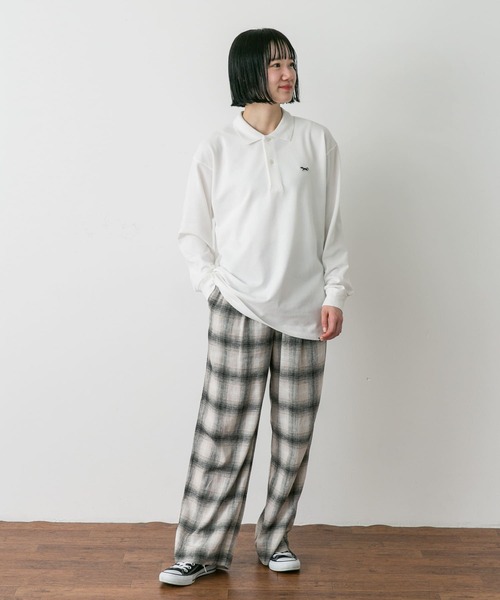 URBAN RESEARCH DOORS（アーバンリサーチドアーズ）の「『別注』PENNEYS×DOORS　THE FOX 鹿の子ロングスリーブ ポロ（ポロシャツ・メンズ・ブルー系その他/ネイビー/ホワイト・MEDIUM/LARGE）」の5枚目の写真