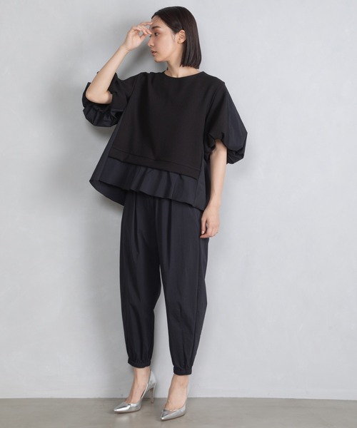 MARECHAL TERRE(マルシャルテル)の「パフスリーブトップス(シャツ/ブラウス・レディース・グレイッシュベージュ/ブラック/ネイビー/オフホワイト・MEDIUM)」の7枚目の写真