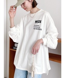 大人ルーズなロゴロンTシャツ