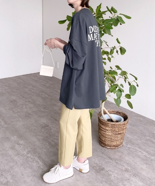 reca(レカ)の「大人ルーズなロゴロンTシャツ(Tシャツ/カットソー・レディース・オートミール/チャコールグレー/オフホワイト・FREE)」の7枚目の写真