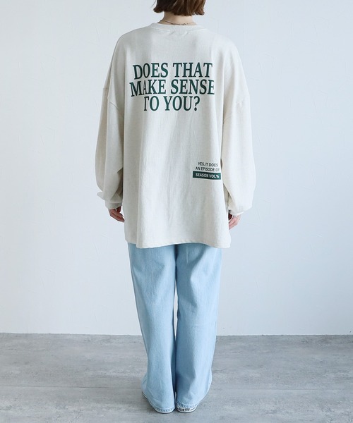 reca(レカ)の「大人ルーズなロゴロンTシャツ(Tシャツ/カットソー・レディース・オートミール/チャコールグレー/オフホワイト・FREE)」の10枚目の写真